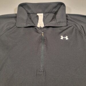 Under Armour Pullover Jacket Women's XL Black Quarter Zip Athletic Warm Up